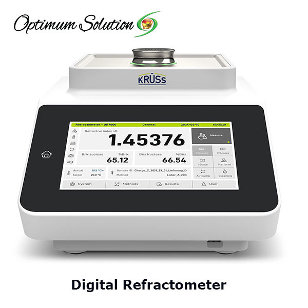 Digital Refractometer: High‑Precision Laboratory Refractometer – nD 1.30000–1.72000 – Temperature Control 10–80°C