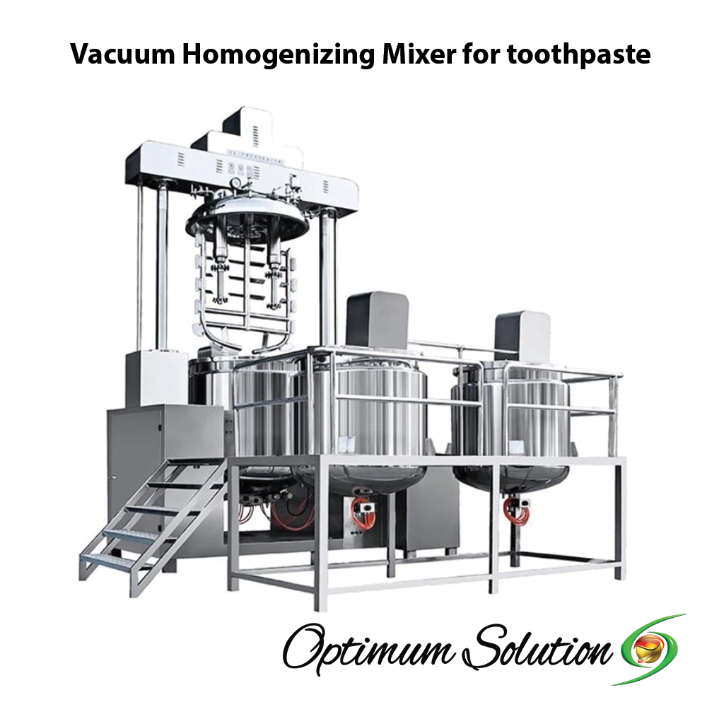 Hydraulic Lift Vacuum Emulsifier Machine for Toothpaste, 100L Capacity