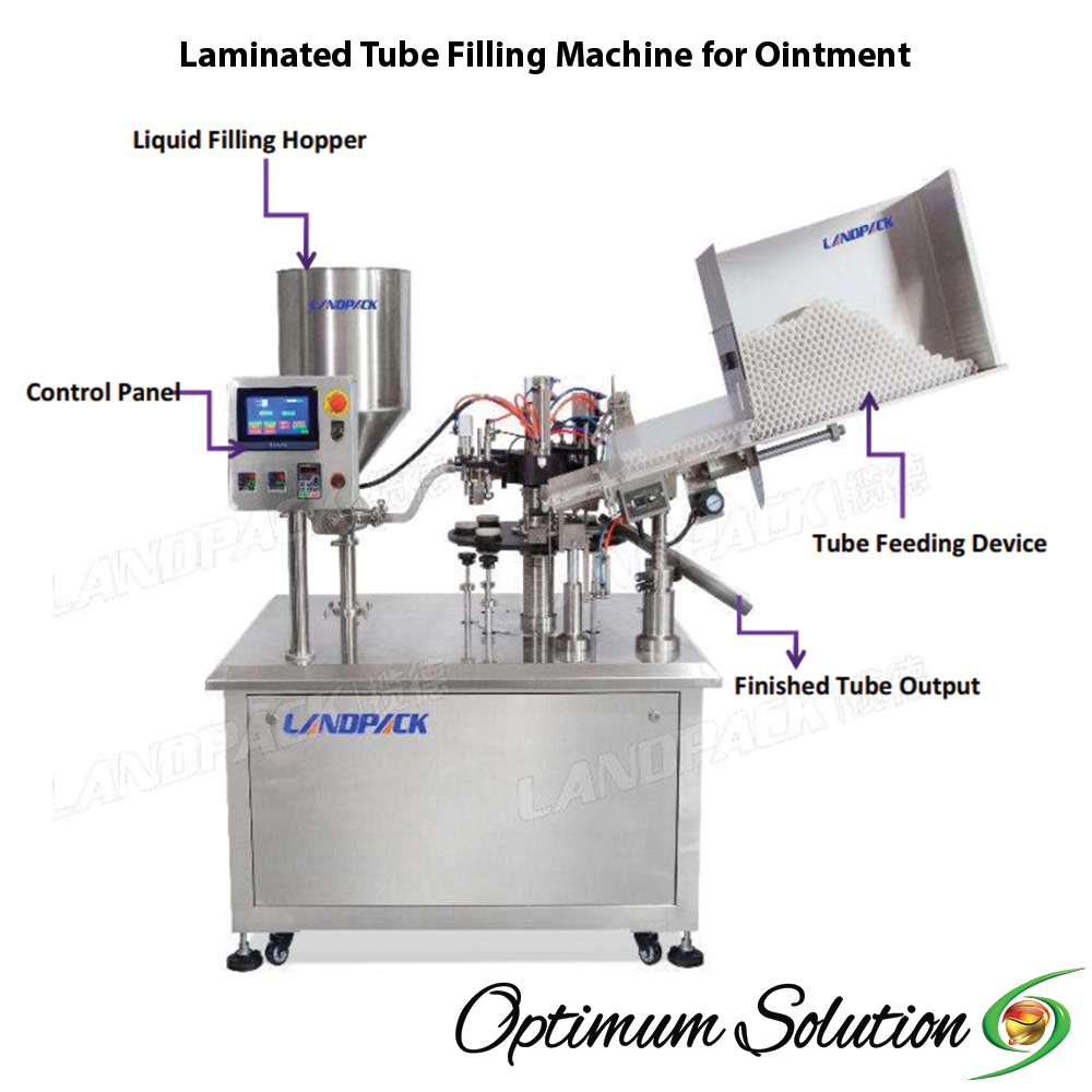 Laminated Tube Filling Machine Ointment Sealer - 40 bpm - 200 ml