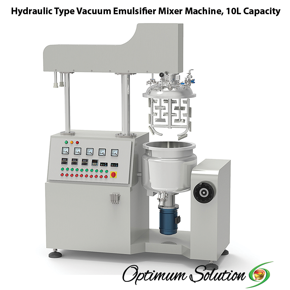 Hydraulic Vacuum Emulsifier Mixer 10L PLC Touchscreen