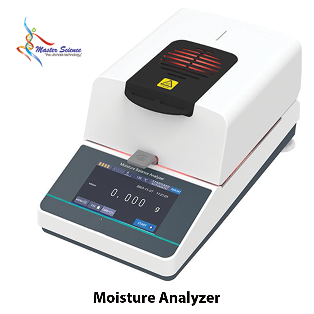 Halogen Moisture Analyzer – Moisture Balance – 110g Capacity – 0.01g Readability